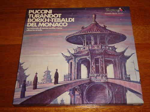 Puccini - Turandot - Erede Mario del Monaco Inge Borkh Renata Tebaldi - Decca UK 3 LP Box
