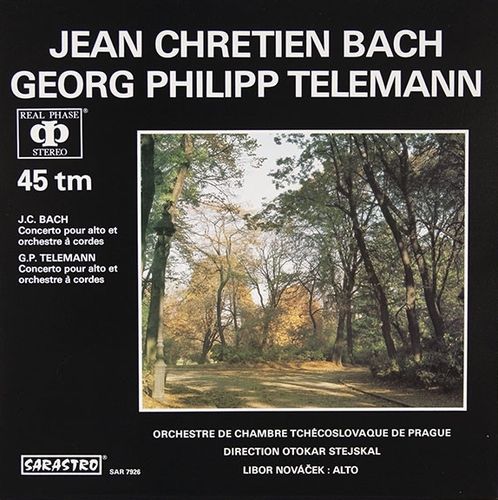 Bach Telemann Viola Concertos Novacek Sarastro LP SAR 7926