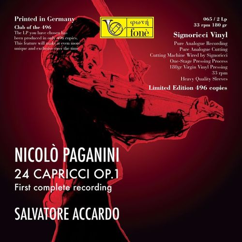 Paganini 24 Capricci op.1 Salvatore Accardo Fone 2LP 065/2