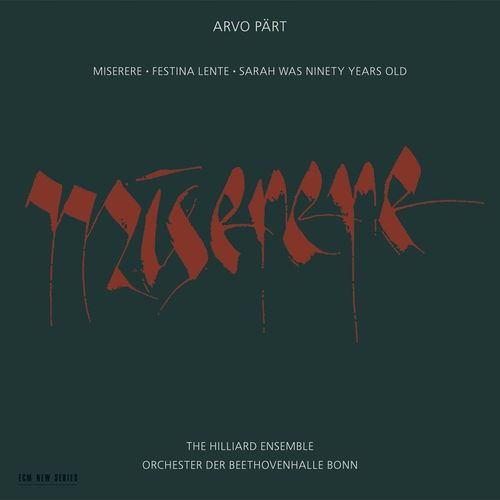 Pärt Miserere The Hilliard Ensemble ECM New Series LP