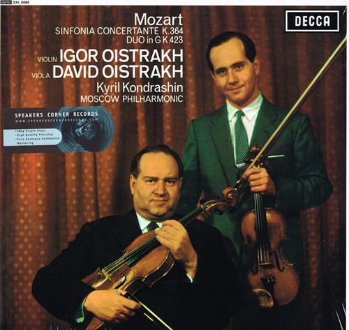 Mozart Sinfonia Concertante David & Igor Oistrach Decca LP