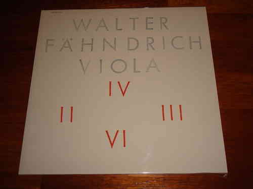 Walter Fähndrich - Viola - ECM New Series LP