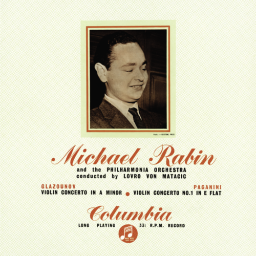 Glasunov Paganini Violinkonzerte Michael Rabin Testament LP