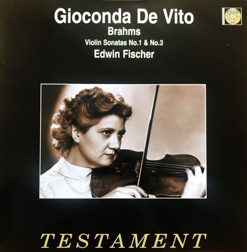 Brahms Violin Sonatas Nos.1 & 3 Gioconda de Vito Testament LP