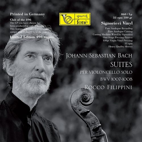 Bach Cellosuiten Nos.1 & 2 Rocco Filippini Fone 180g LP
