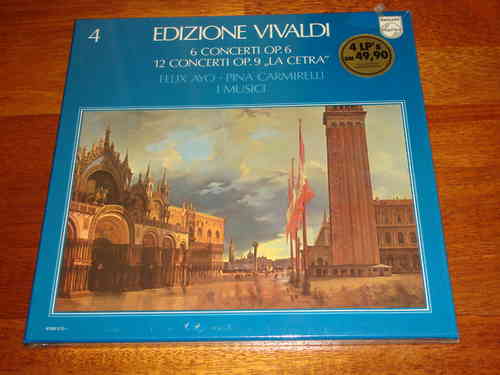Vivaldi Edition Vol.4 - Concerti op.6 & op.9 La Cetra - Felix Ayo Pina Carmirelli - Philips 4 LP Box
