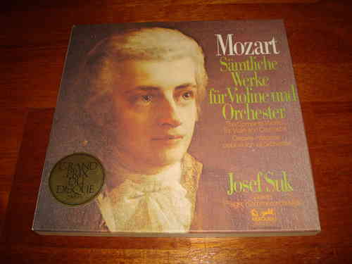 Mozart - Sämtliche Werke für Violine und Orchester - Josef Suk - Eurodisc Supraphon 5 LP SIGNIERT