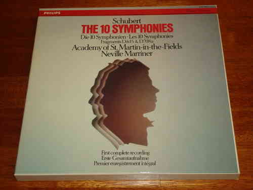 Schubert - Die 10 Symphonien - Marriner - Philips Digital Classics 7 LP Box