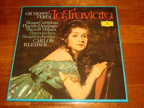 Verdi La Traviata Carlos Kleiber Placido Domingo DG 2 LP Box
