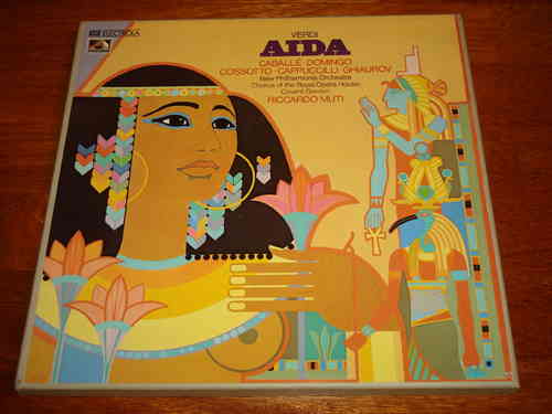 Verdi Aida Muti Montserrat Caballe Placido Domingo EMI Electrola 3 LP Club Ed.