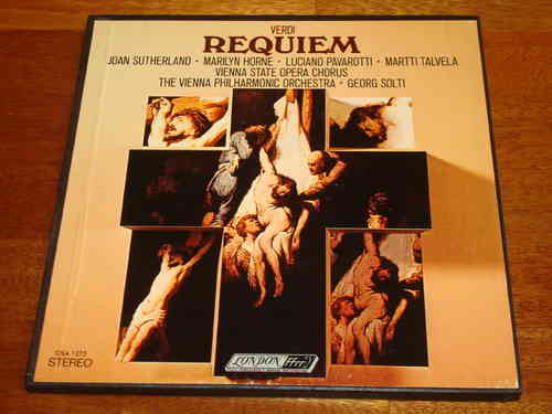 Verdi - Messa da Requiem - Solti Joan Sutherland Luciano Pavarotti - Decca London UK 2 LP Box