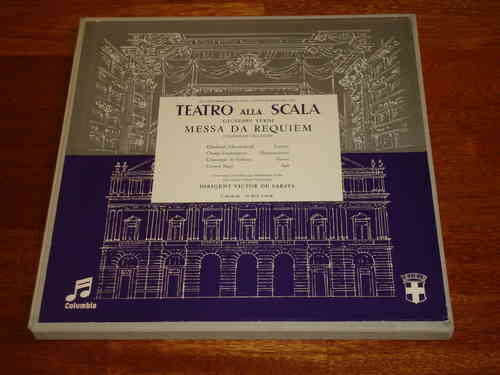 Verdi Requiem Victor de Sabata Elisabeth Schwarzkopf - Columbia 2 LP Box