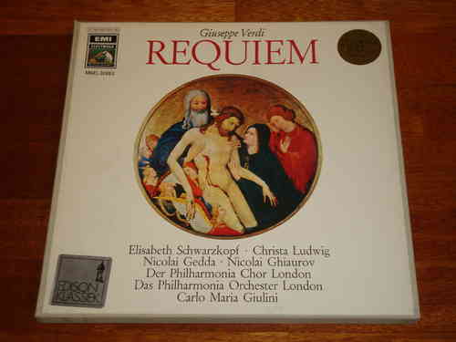 Verdi Messa da Requiem Giulini Schwarzkopf Angel Series 2LP