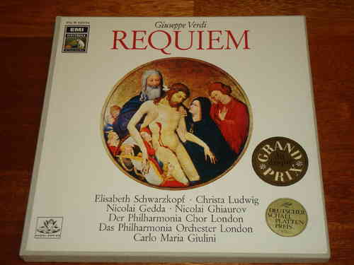 Verdi Requiem Giulini Schwarzkopf Ludwig Angel Series 2 LP ED1