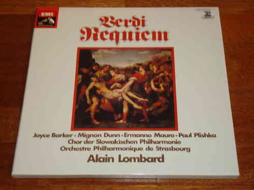 Verdi Messa da Requiem Alain Lombard EMI Erato 2 LP Box