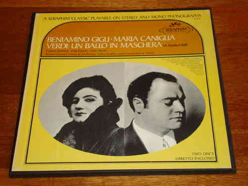 Verdi - Un Ballo in Maschera - Serafin Gigli Caniglia - EMI Seraphim US 2 LP