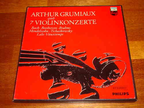 Arthur Grumiaux - 7 Violinkonzerte - Philips 4 LP Box Dark Maroon