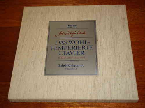 Bach - Das Wohltemperierte Klavier II - The Well-Tempered Clavier II - Kirkpatrick - Archiv 3 LP Box