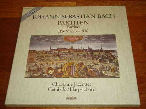 Bach - 6 Partiten für Cembalo - Christiane Jaccottet - Intercord 3 LP
