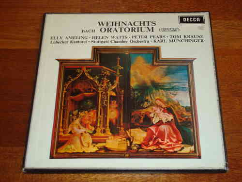 Bach - Weihnachtsoratorium - Christmas Oratorio - Münchinger Pears - Decca UK 3 LP Box WBG