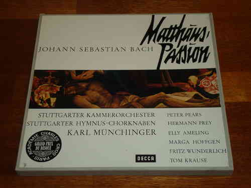 Bach - Matthäus-Passion - St. Matthew Passion - Münchinger Fritz Wunderlich - Decca 4 LP B/G Stereo