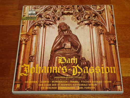 Bach - Johannes-Passion - St. John Passion - Forster Fritz Wunderlich - Electrola 3 LP W/G Stereo