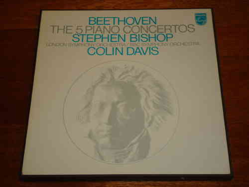 Beethoven Sämtliche Klavierkonzerte Stephen Bishop Colin Davis Philips 4 LP
