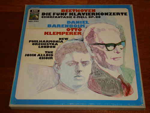 Beethoven Complete Piano Concertos Barenboim Klemperer Angel 5 LP ED1