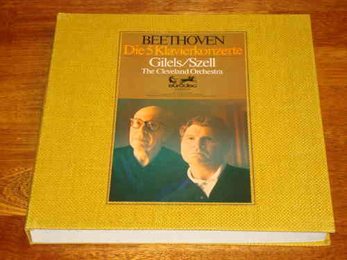 Beethoven Sämtliche Klavierkonzerte Gilels Szell Eurodisc 5 LP Box