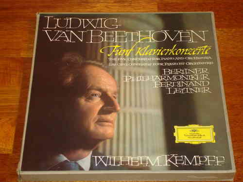 Beethoven 5 Klavierkonzerte 5 Piano Concertos Kempff Leitner DGG 4 LP TULIP