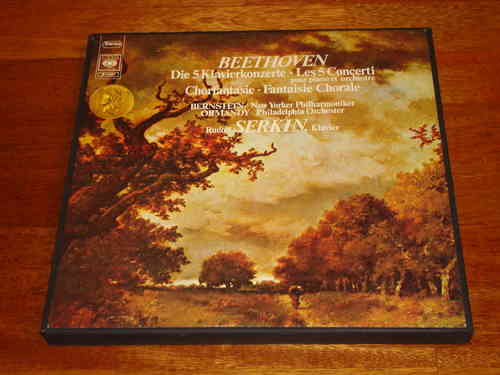 Beethoven Sämtliche Klavierkonzerte Serkin Bernstein CBS 4 LP Box