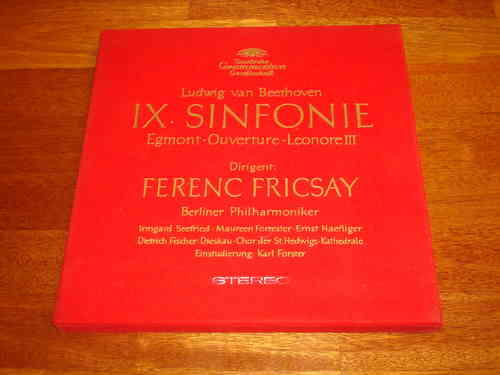 Beethoven - Symphony No.9 - Fricsay - DG 2 LP Leinen-Box TULIP