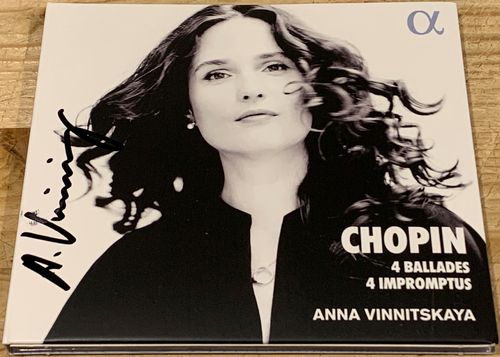 SIGNED Anna Vinnitskaya Chopin Ballades Impromptus Alpha CD