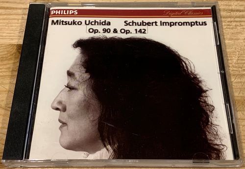 SIGNED Mitsuko Uchida Schubert Impromptus Philips CD