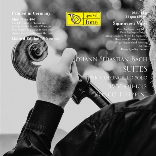 Bach Cellosuiten Nos.5 & 6 Rocco Filippini Fone 180g LP
