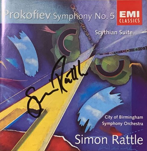 SIGNIERT Simon Rattle Prokofieff Symphonie No.5 EMI CD