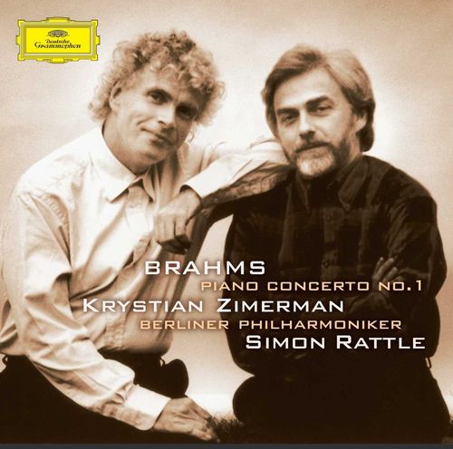 SIGNIERT Simon Rattle Brahms Klavierkonzert No.1 Zimerman DG CD